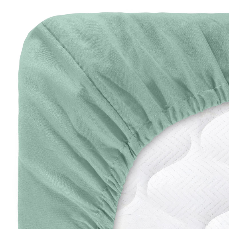 Series 1200 Brushed Microfiber Sheet Set - Wrinkle, Stain & Fade Resistant Bed Linens & Pillowcases, Sage