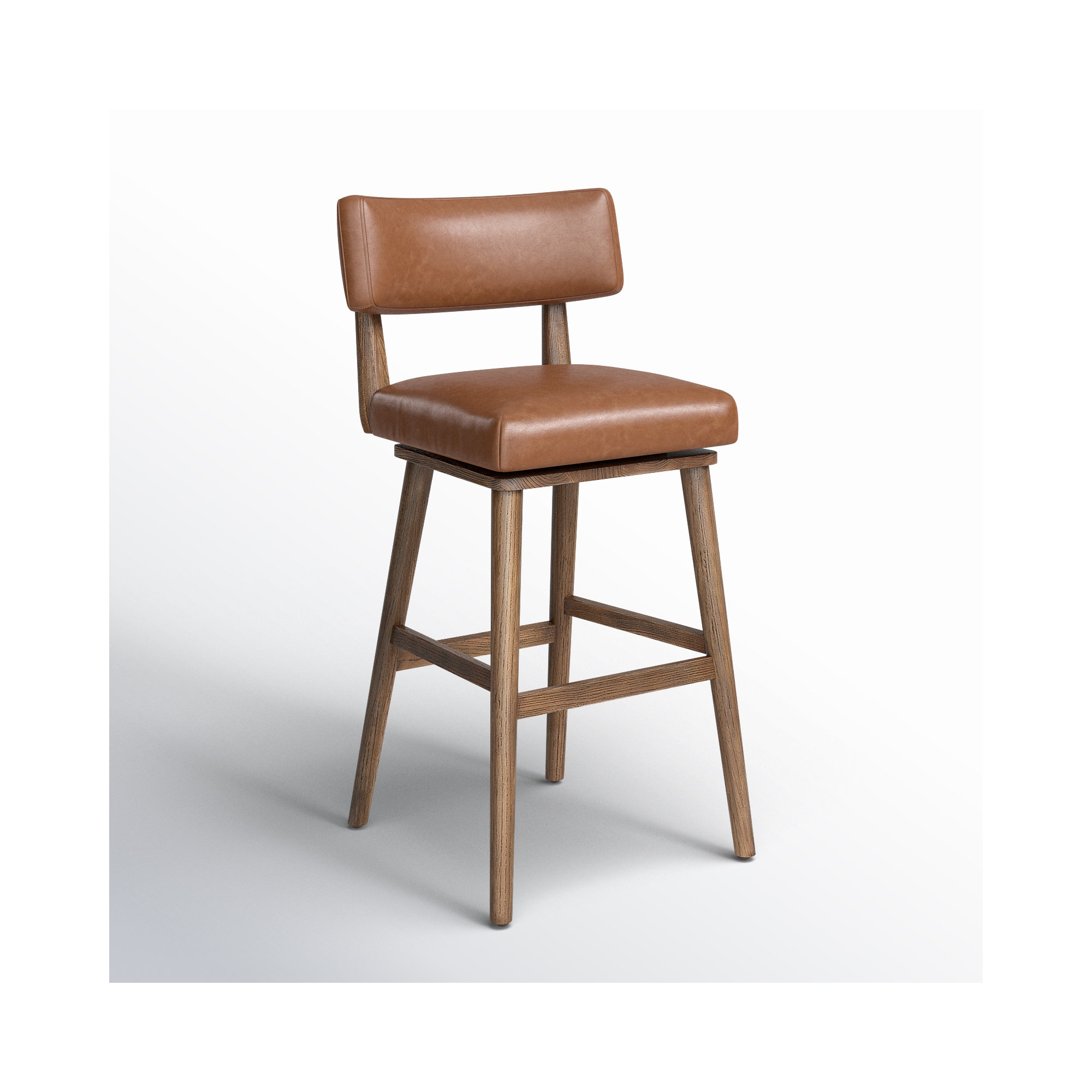 Lando Swivel Bar & Counter Stool, Bar Stool (31" Seat Height), Sonoma Chestnut