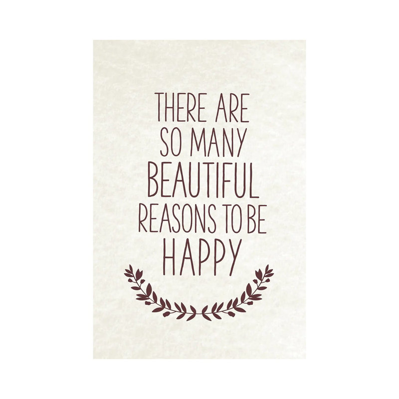 Happiness Quote 1 Piece Wall Art on Canvas, 101.6cm H x 66.04cm W