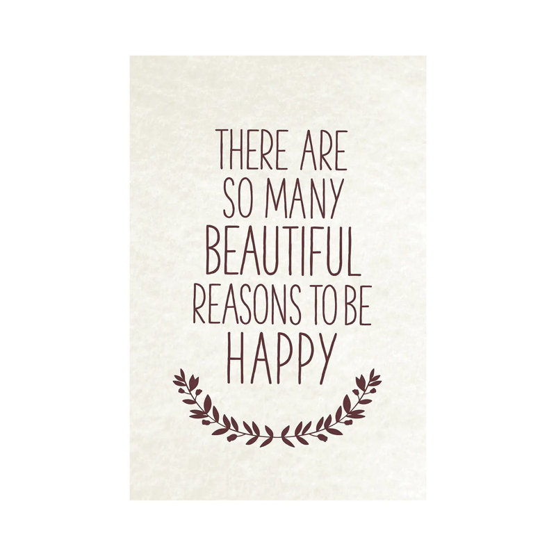 Happiness Quote by Amelie Vintage Co - No Frame Gallery-Wrapped Canvas Giclée on Canvas, 101.6cm H x 66.04cm W