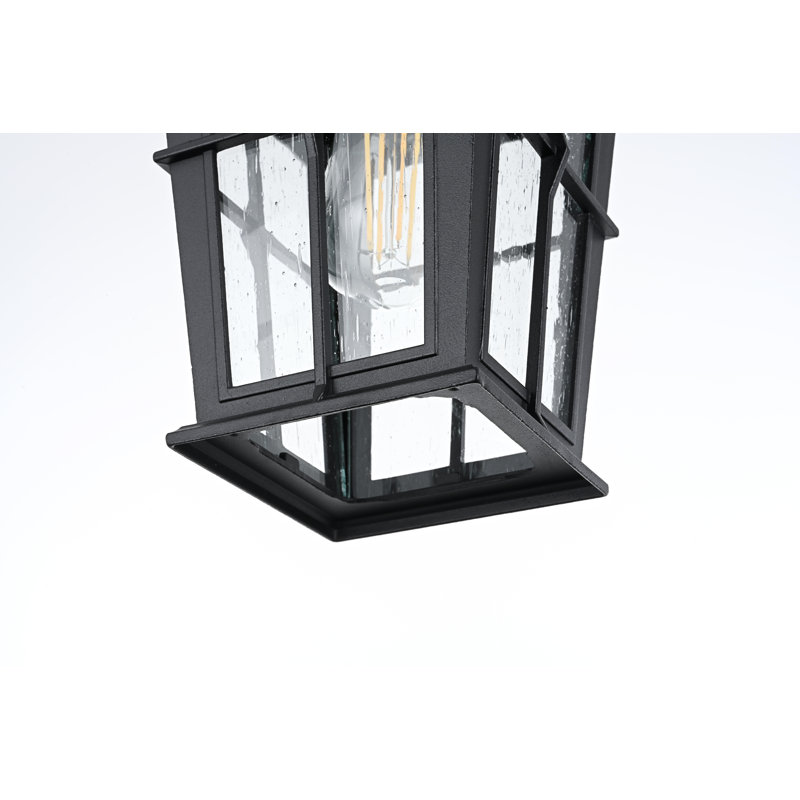Luminaire suspendu d'extérieur noir Joelle 7 pouces