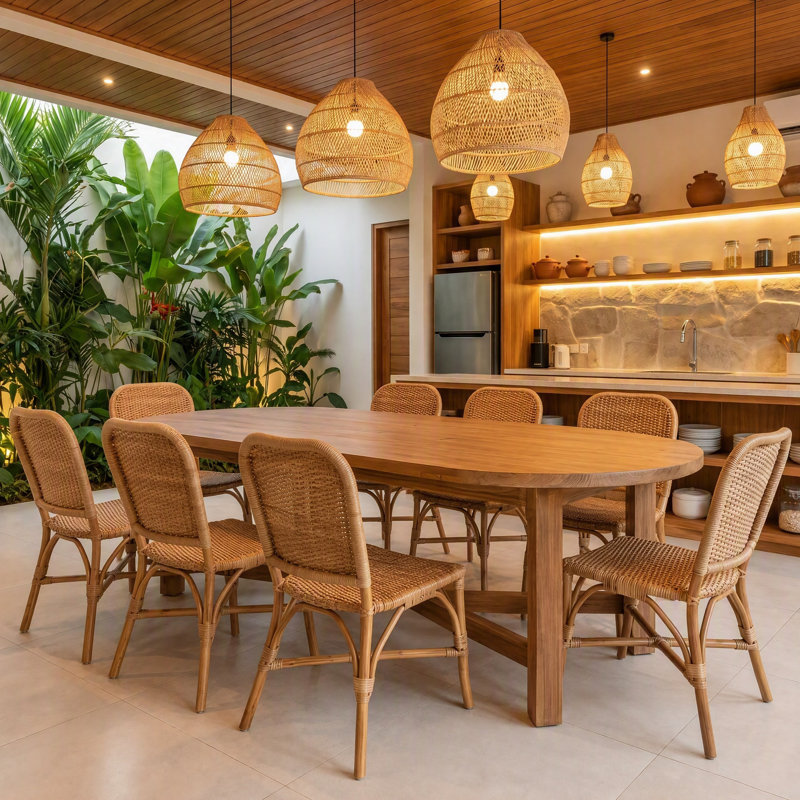 Table de salle à manger 70,87 pouces en bois massif ovale pour 4-6, grande table de cuisine en bois rustique, brun rustique