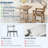 Set of 2 Bar Height Outdoor Patio Chairs, All-Weather HDPE with Back Support & Footrest, 400 lb Capacity for Porch, Courtyard, Balcony, Bistro-1162659305