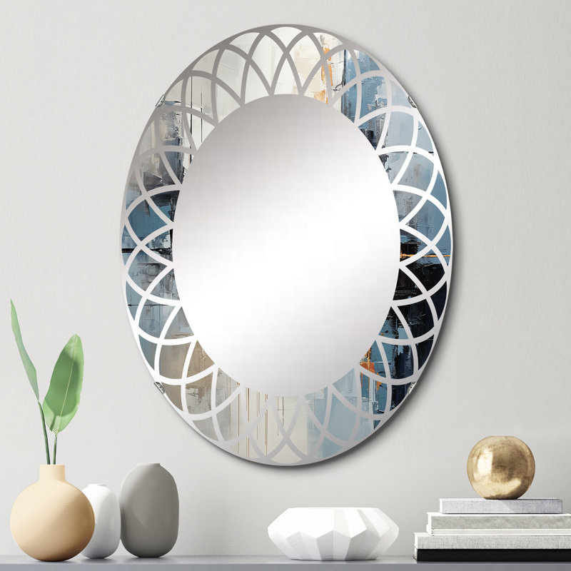 Opanak - Miroir mural moderne ovale, 30 po x 20 po