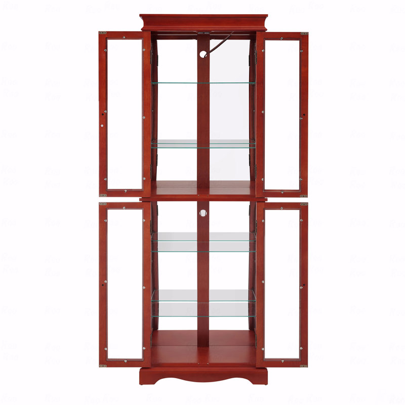Vitrine lumineuse en verre éclairé, vitrine, armoire de rangement en verre, Cerisier
