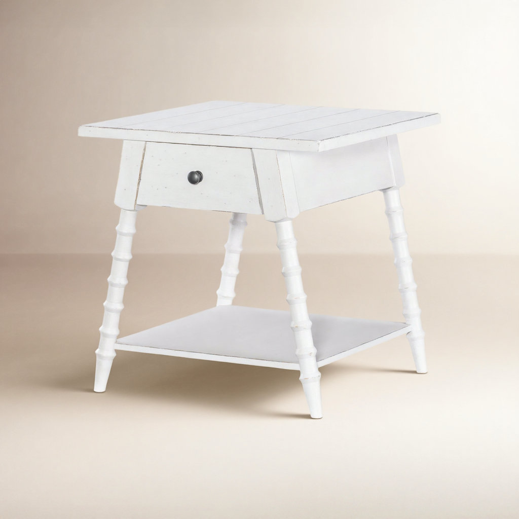 Country Living 24" End Table, White