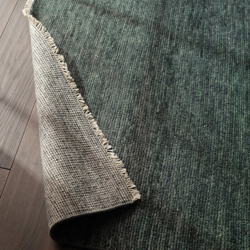 Jaipur Living Origin SAG15 Handknotted Solid Dark Slate Area Rug (6'x9'), Rectangle 8'6" x 11'9"