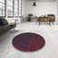 Laine tissée à la machine abstraite et polyester rouge/noir Tapis décoratif-722700810