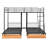 Full Over Twin & Twin Bunk Bed, Metal Triple Bunk Bed With Drawers And Guardrails,-403196651