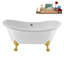 Baignoire sur pattes 59 ", plateau, bonde, pattes 59" Streamline-101628977-102220275