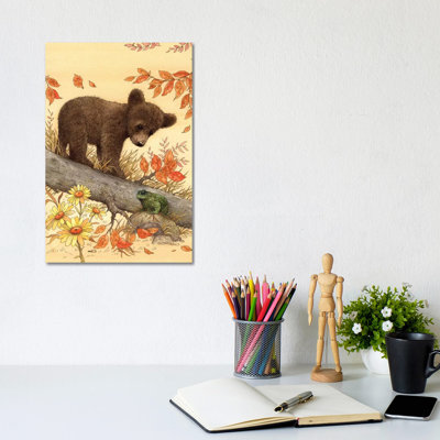 Risky Bear Cub - Wrapped Canvas Print