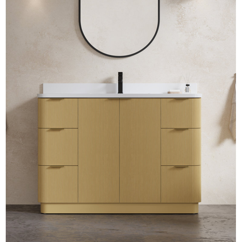 Ensemble de meuble-lavabo moderne 48 po avec évier encastré et dosseret Maxbano