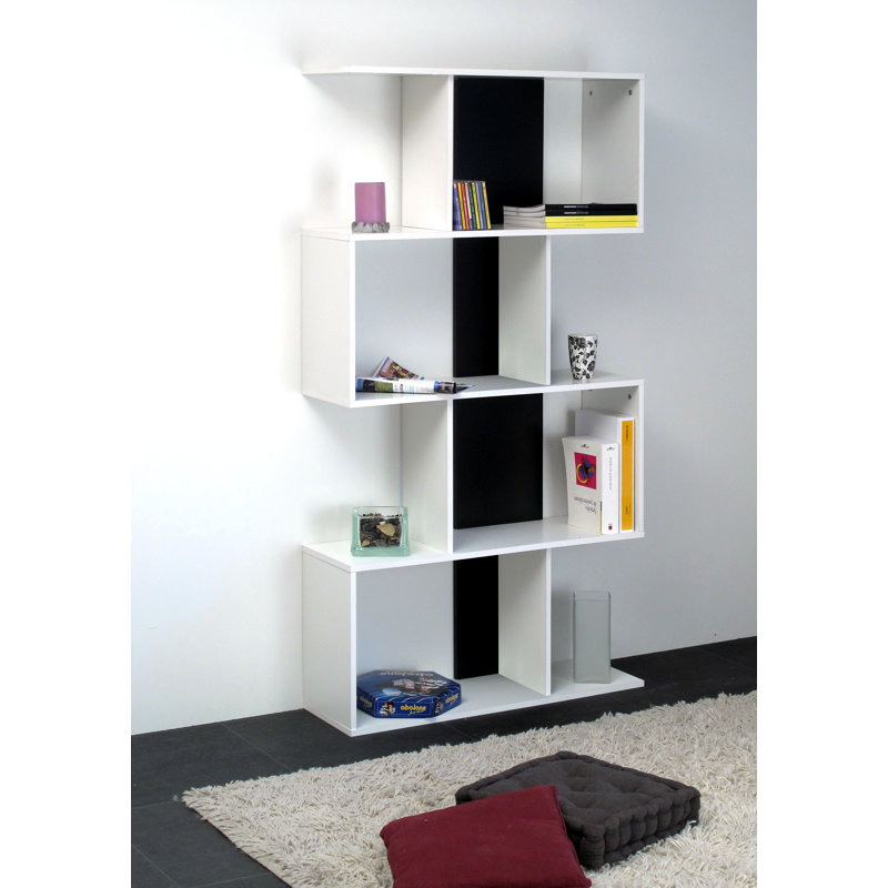Sigma Standard Bookcase 165Cm H x 89Cm W, White/Black