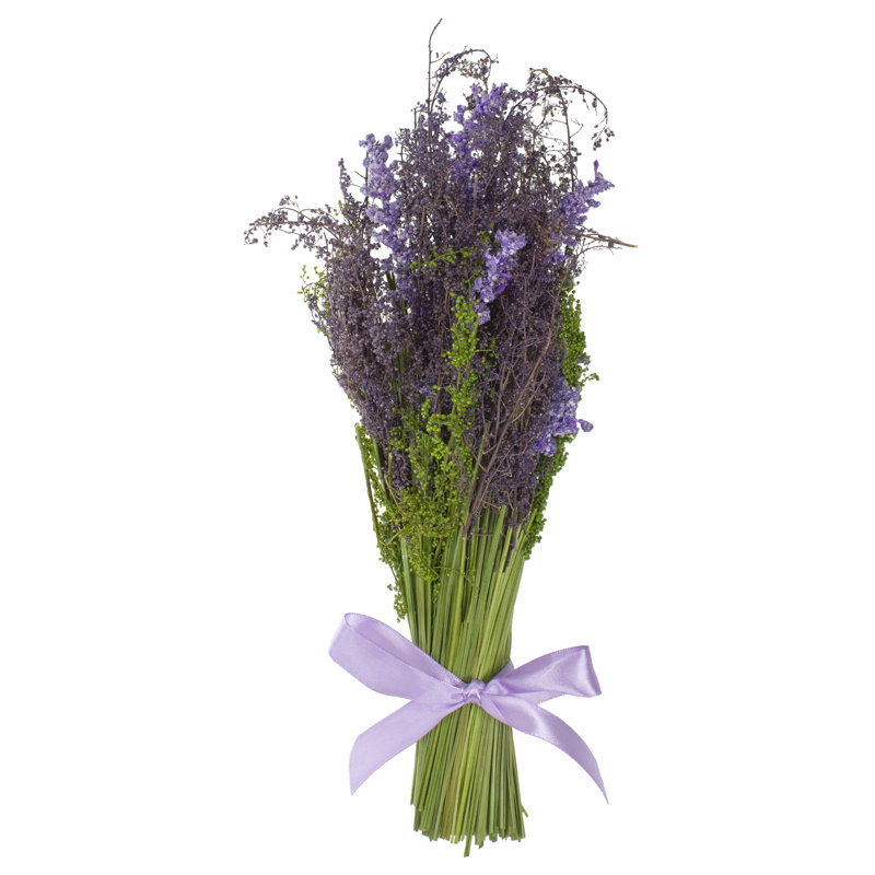 Bouquet de printemps lavande artificiel mauve et vert 12 po