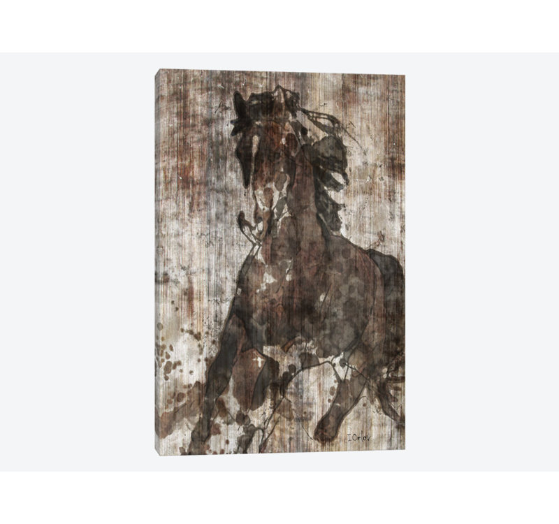Cheval au galop par Irena Orlov - reproduction d'art sur toile tendue, H 18 po x l 12 po x P 1,5 po, Toile tendue