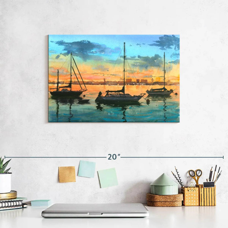 Mehar San Diego Harbor, 8" H x 12" W