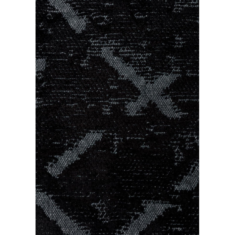 Rapture Abstract Area Rug in Black, Rectangle 6'7" x 8'3"