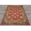 Wool Oriental Area Rug in Raspberry/Sage/Peach/Moss
