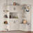 2-Piece Entryway Hall Tree Storage Cabinet with 4 Hooks, Reversible Left/Right Combo, Freestanding Set, Antique Beige-977328985
