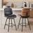  Swivel Modern Faux Leather Counter Stools-1223500379