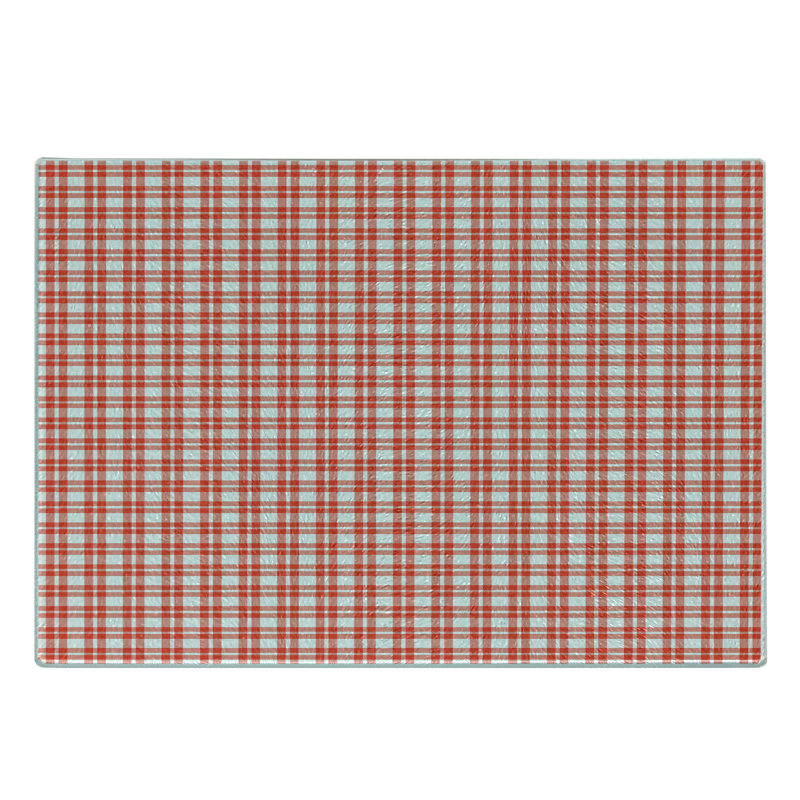 Planche à découper en verre trempé à carreaux Ambesonne