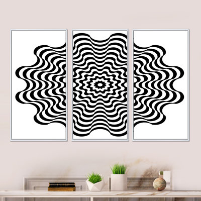 Optical Illusion Spiral - 3 Piece Print on Canvas