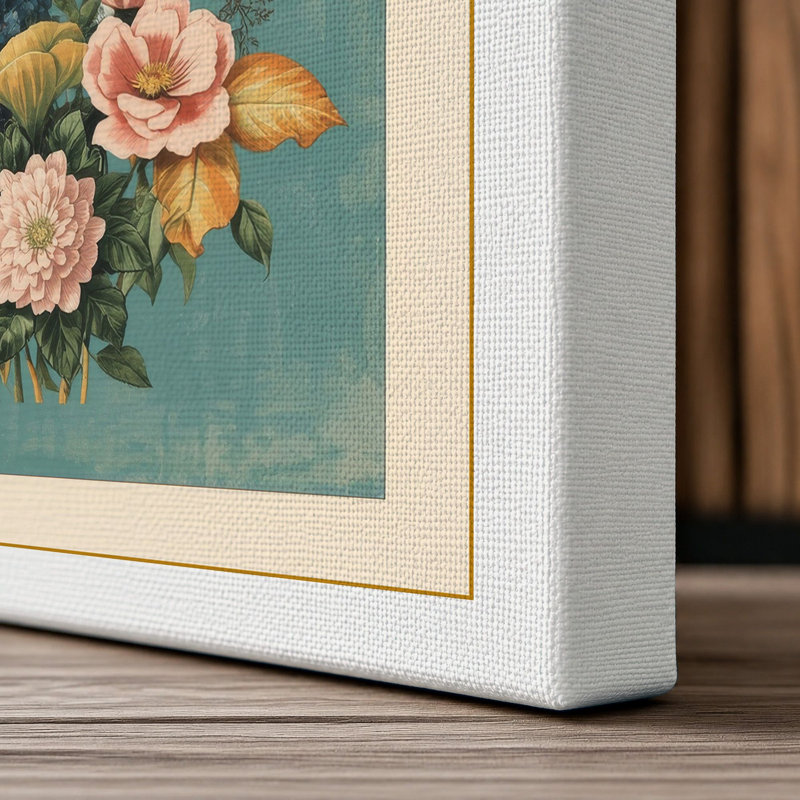 Arrangement Botanical - Wrapped Canvas, 30x20 - 76.2 x 50.8 cm, White Border