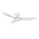 45" Wernhard 3 Blade LED Smart Flush Mount Ceiling Fan with Remote Control and Light Kit Included