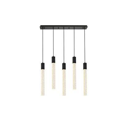 Weston 5 lights pendant in chrome