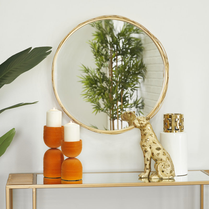 Kristoff Solid Wood Circle Wall Mirror