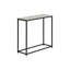Console d'entrée de style moderne - Stratifié gris et métal noir pour une table d'entrée élégante avec cadre de rangement pratique et élégant