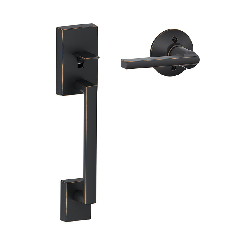Aged Bronze Entry Door Handle with Lever