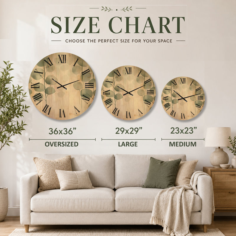 Horloge murale Greenery, Large