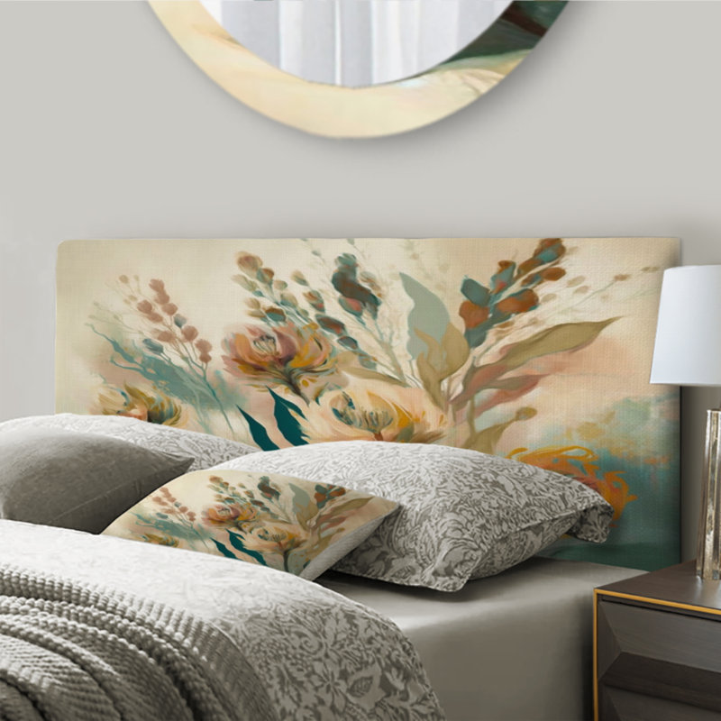 Kateleen - Tête de lit tapissier à motif floral, Très grand