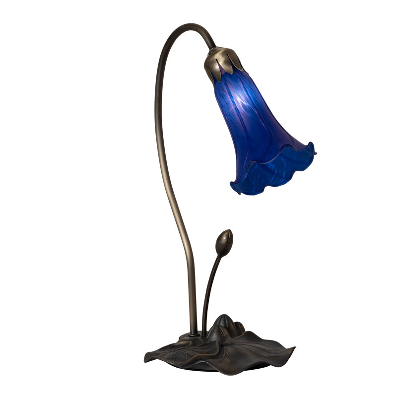 Nedra Arched Table Lamp, Blue