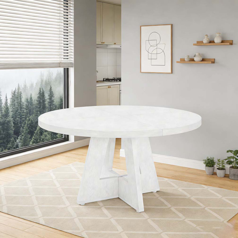 Table de salle à manger en bois, Blanc