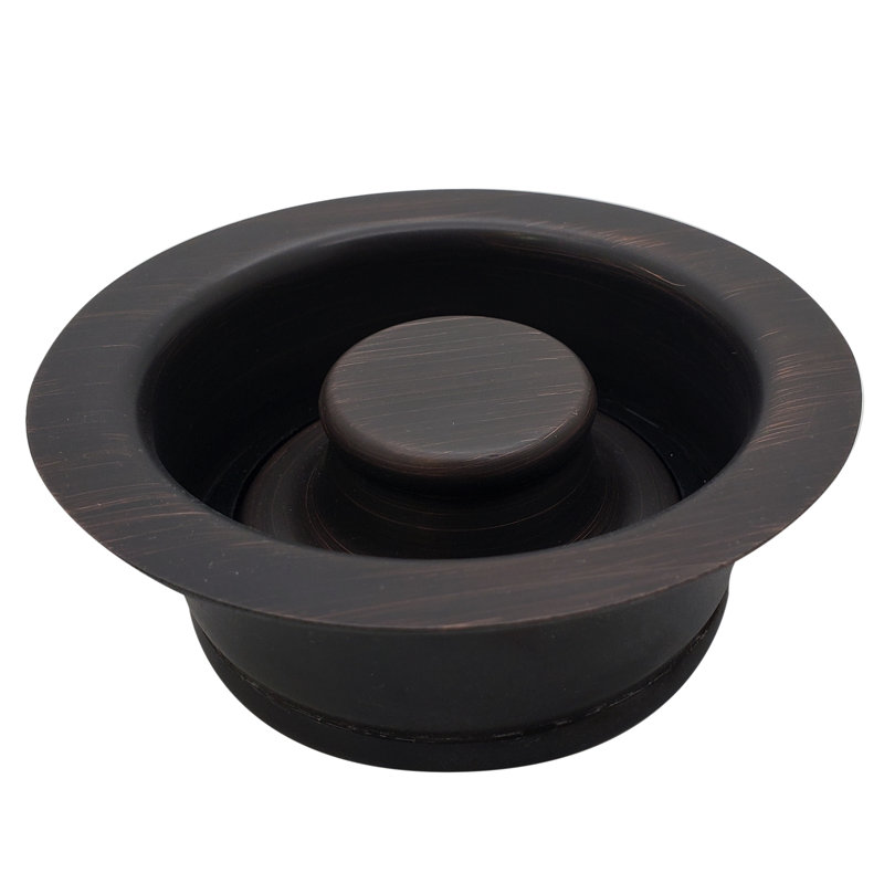 4-1/4" In-Sink-Erator Style Kitchen Sink Waste Disposal Drain Flange and Stopper, Antique Bronze