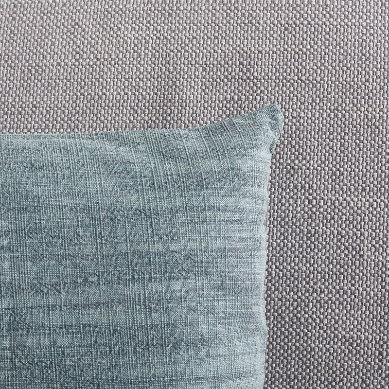 Teal Blue Green Rectangular Cotton Throw Pillow