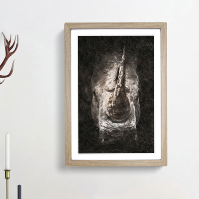Rhino - Picture Frame Painting Print