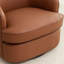 Faux Leather Swivel Barrel Chair-533347391