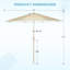 Parasol d'extérieur 9 pi 9 pi-945451381