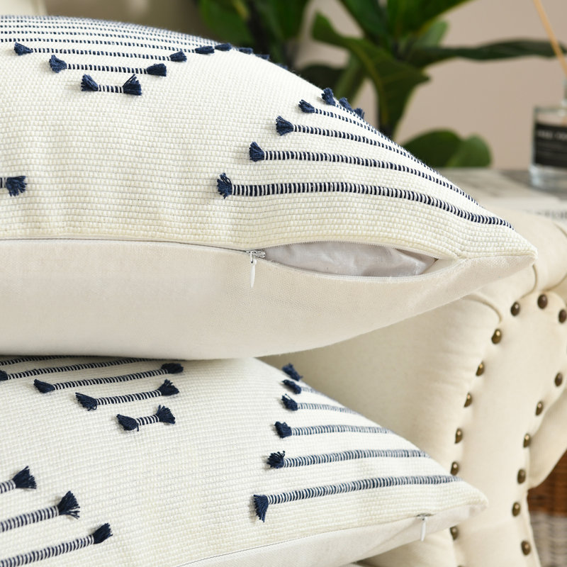 Boho Pillow Covers Boho Farmhouse Decorative Accent Woven Pillow Covers for Couch Bed Living Room Home Decor, null, null