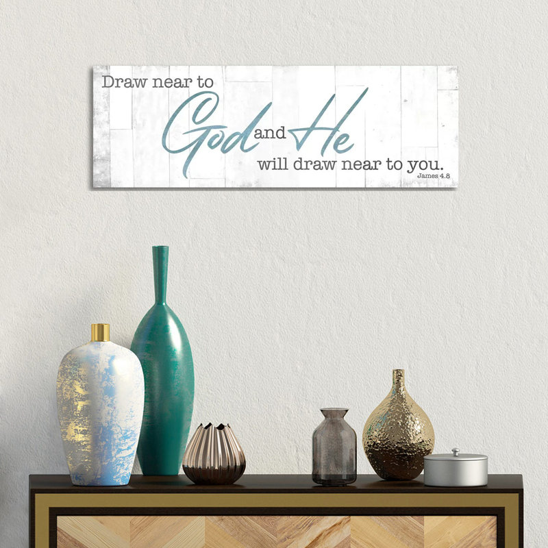 Draw Near 1 Piece Panoramic Wall Art on Canvas, 30.48cm H x 91.44cm W x 3.81cm D, Wrapped Canvas