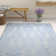 Harger Hand Tufted Wool/Viscose Geometric Rug in Blue