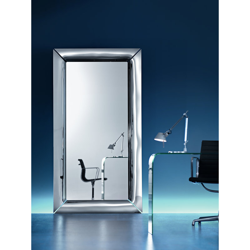 Skyler Metal Floor Mirror, Neutral, 195 cm H x 105 cm W x 13 cm D