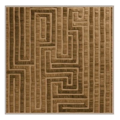 Machine Washable Botanical Brown Area Rug