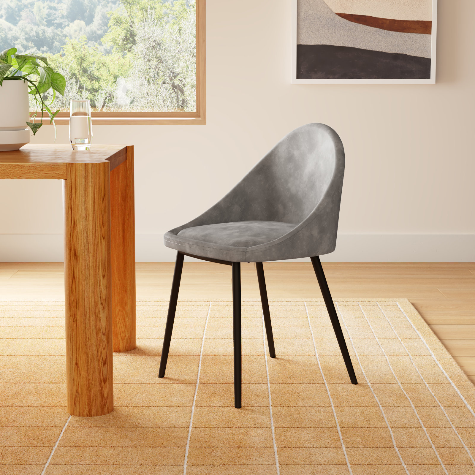 Holmes Dining Chair, Smoke Gray