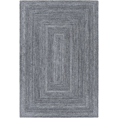 Tapis d'intérieur / extérieur gris clair tissé à la main Adilet