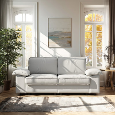 79'' Plush Fabric Loveseat Sofa with Hidden Storage