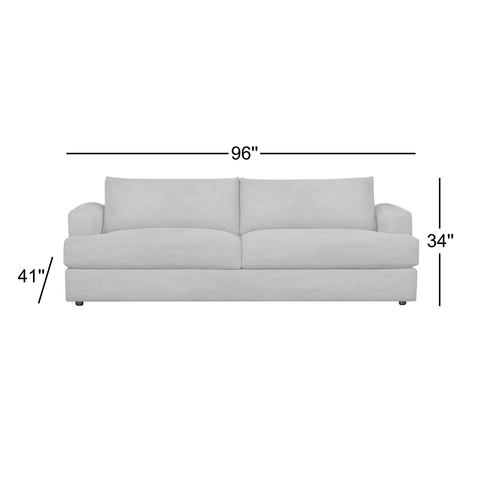 Cayden 96'' Upholstered Sofa, Conversation Capri Basketweave